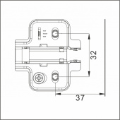 м. планка Pivot Star, два отверстия, 3D, h=2 мм / Pivot Star ілмек табаны, 2 тесік, 3D, h=2 мм