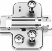 м. планка Pivot Star, два отверстия, под евровинт, h=2 мм /   2 тесік, евровинт ілмек табаны, Pivot Star, h=2 мм