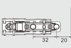 линейная планка Pivot Star, H2 /   сызық ілмек табаны, Pivot Star, h=2 мм