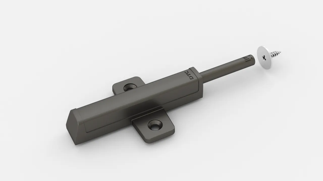 Толкатель без магнита, врезной и накладной